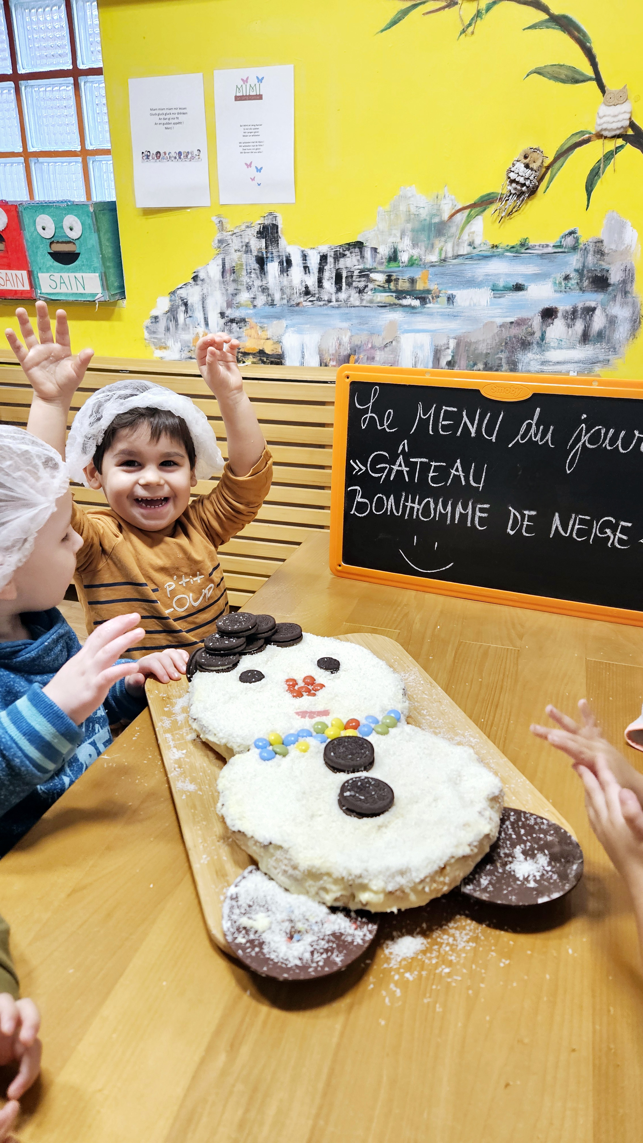 Kannerprais - Ma santé - Gâteau bonhomme de neige